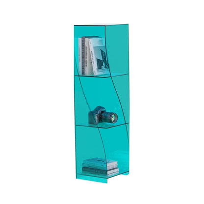 Modern Style Closed Back Bookcase Standard Acrylic Bookshelf with Shelves