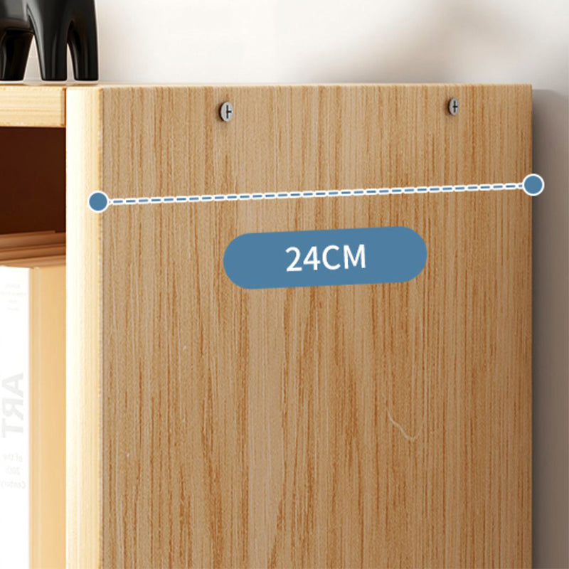 Estantería de madera de ingeniería escandinava estantería estándar con estantes