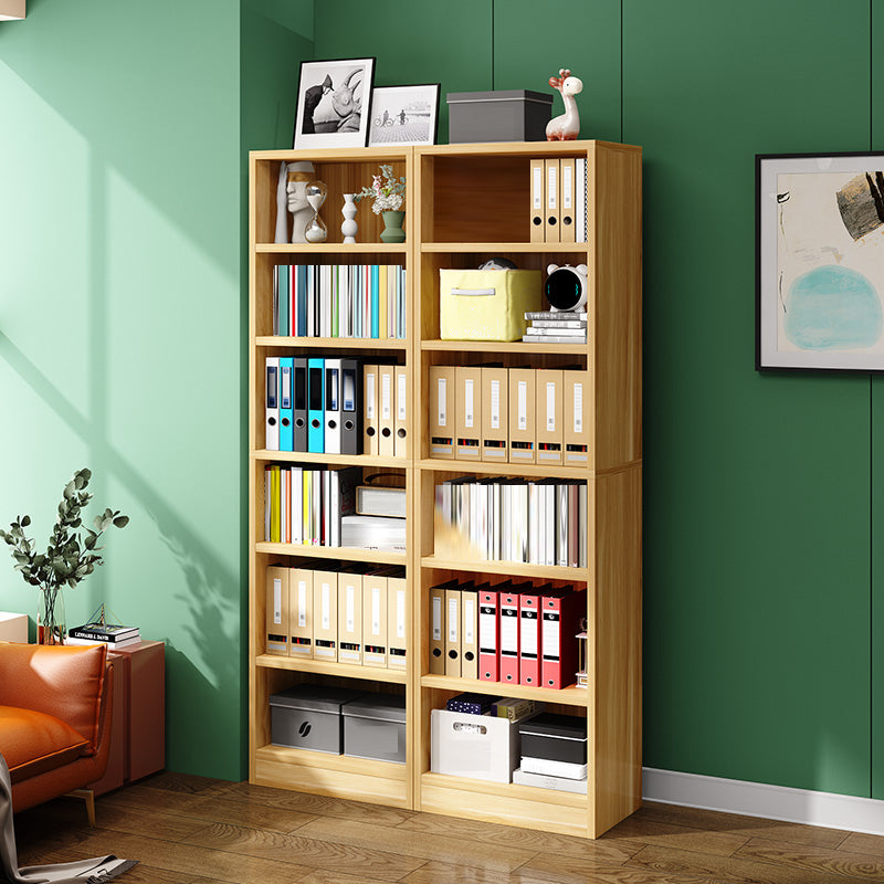 Modern Closed Back Standard Bookshelf Engineered Wood Bookcase