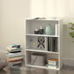 Modern Closed Back Standard Bookshelf Engineered Wood Bookcase