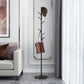 Metal and Marble Entrance Coat Hanger Modern Minimalist Home Floor Coat Rack