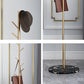 Metal and Marble Entrance Coat Hanger Modern Minimalist Home Floor Coat Rack