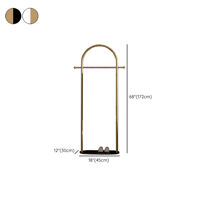 Glam Metallic Copper Kleiderbügel freistehender Marmorbasis Metallic -Katastar für Wohnzimmer