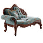 Traditional Chaise Lounge Couch Bedroom Living Room Chaise with Button Tufted 71"L x 29"W x 45"H Blue-Brown Left-Arm Chaise Clearhalo 'Chairs & Seating' 'Chaise Lounge' 'chaise_lounge' 'furn' 'furn_chaise_lounge' 'Furniture' 'Living Room Furniture' 6776877