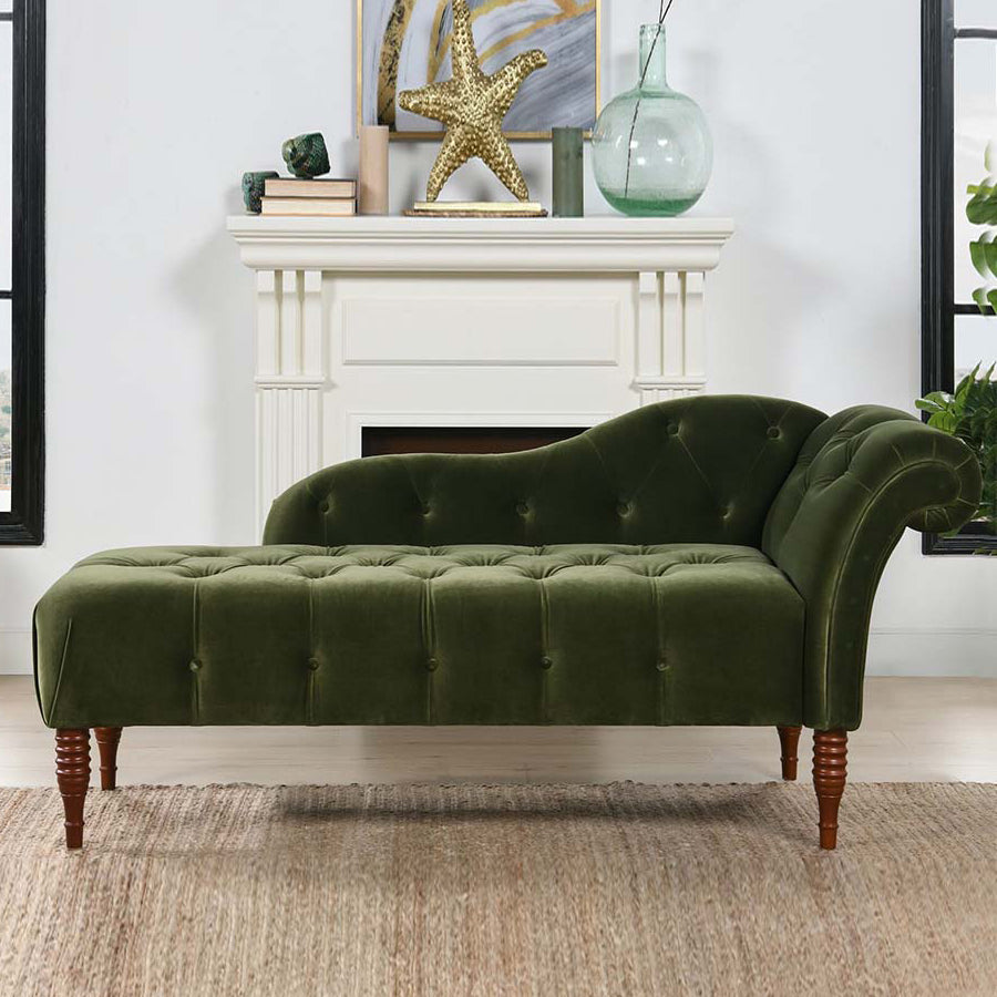 Velvet Rolled Arms Chaise Luxury Solid Wood Chaise for Living Room Clearhalo 'Chairs & Seating' 'Chaise Lounge' 'chaise_lounge' 'furn' 'furn_chaise_lounge' 'Furniture' 'Living Room Furniture' 6776898