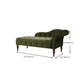 Velvet Rolled Arms Chaise Luxury Solid Wood Chaise for Living Room Clearhalo 'Chairs & Seating' 'Chaise Lounge' 'chaise_lounge' 'furn' 'furn_chaise_lounge' 'Furniture' 'Living Room Furniture' 6776908