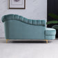 Luxury Style Velvet Chaise Lounge Bedroom Rolled Arms Chaise Clearhalo 'Chairs & Seating' 'Chaise Lounge' 'chaise_lounge' 'furn' 'furn_chaise_lounge' 'Furniture' 'Living Room Furniture' 6776922