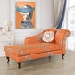 Modern Style Living Room Chaise Rolled Arms Upholstered Chaise Chaise Orange Right-Arm Chaise Clearhalo 'Chairs & Seating' 'Chaise Lounge' 'chaise_lounge' 'furn' 'furn_chaise_lounge' 'Furniture' 'Living Room Furniture' 6776945