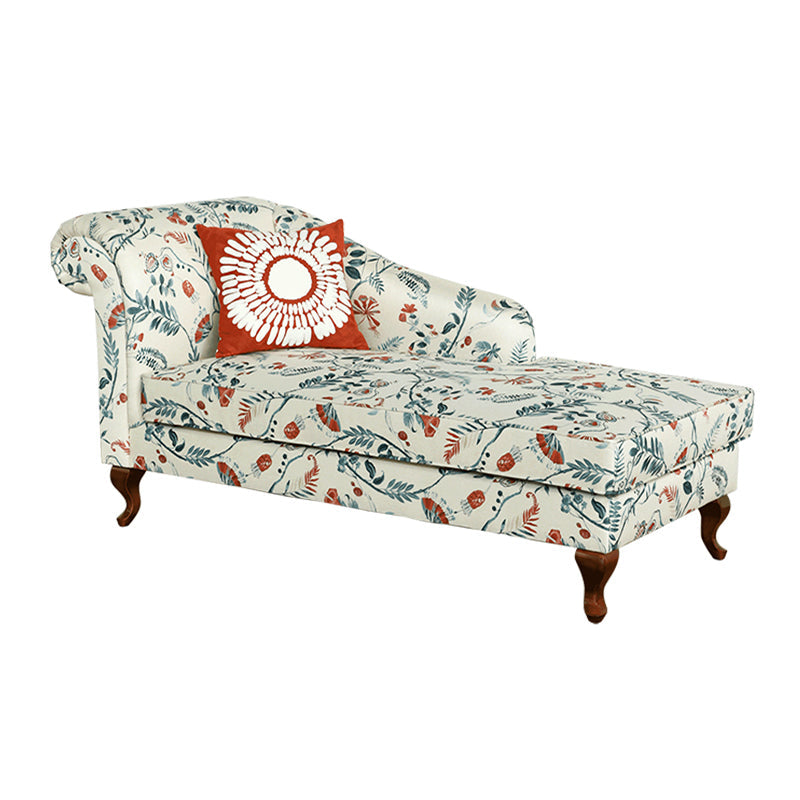 Modern Style Living Room Chaise Rolled Arms Upholstered Chaise Chaise Red Left-Arm Chaise Clearhalo 'Chairs & Seating' 'Chaise Lounge' 'chaise_lounge' 'furn' 'furn_chaise_lounge' 'Furniture' 'Living Room Furniture' 6776946
