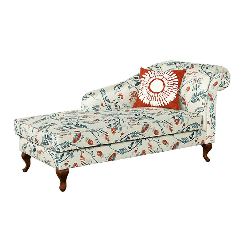 Modern Style Living Room Chaise Rolled Arms Upholstered Chaise Chaise Red Right-Arm Chaise Clearhalo 'Chairs & Seating' 'Chaise Lounge' 'chaise_lounge' 'furn' 'furn_chaise_lounge' 'Furniture' 'Living Room Furniture' 6776951