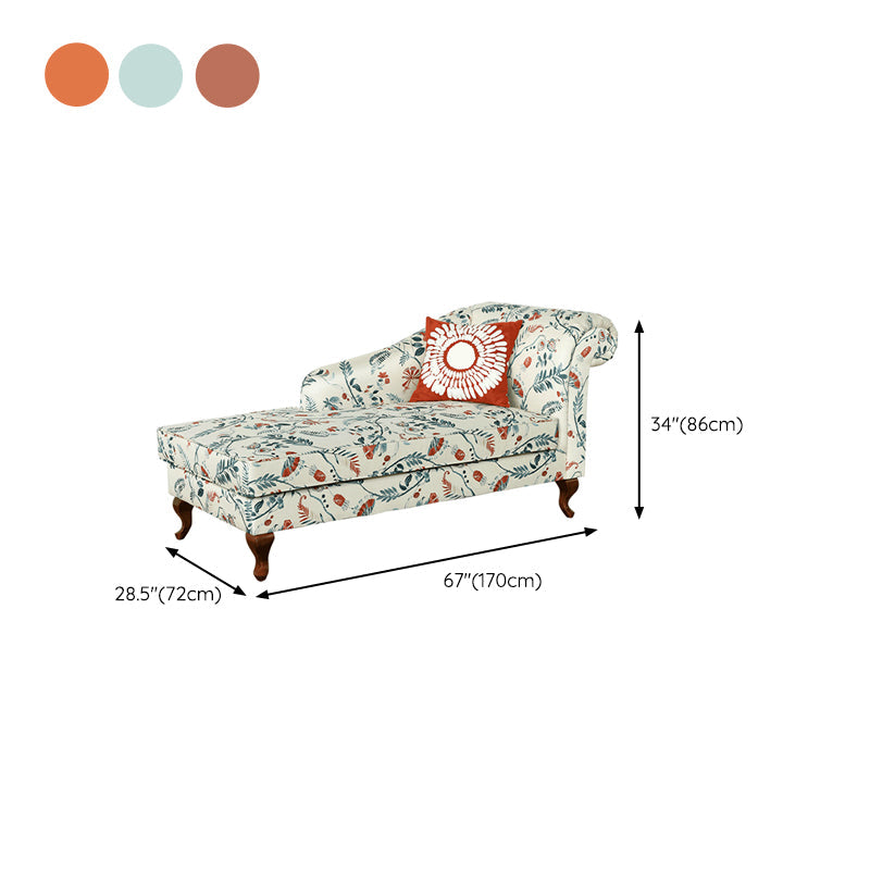Modern Style Living Room Chaise Rolled Arms Upholstered Chaise Clearhalo 'Chairs & Seating' 'Chaise Lounge' 'chaise_lounge' 'furn' 'furn_chaise_lounge' 'Furniture' 'Living Room Furniture' 6776956
