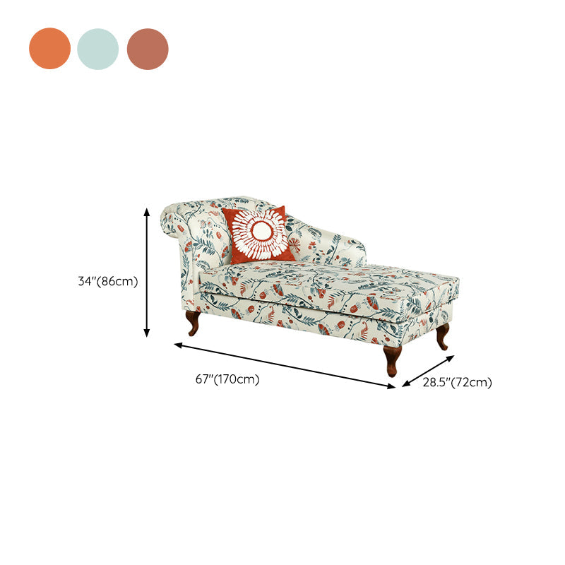 Modern Style Living Room Chaise Rolled Arms Upholstered Chaise Clearhalo 'Chairs & Seating' 'Chaise Lounge' 'chaise_lounge' 'furn' 'furn_chaise_lounge' 'Furniture' 'Living Room Furniture' 6776957