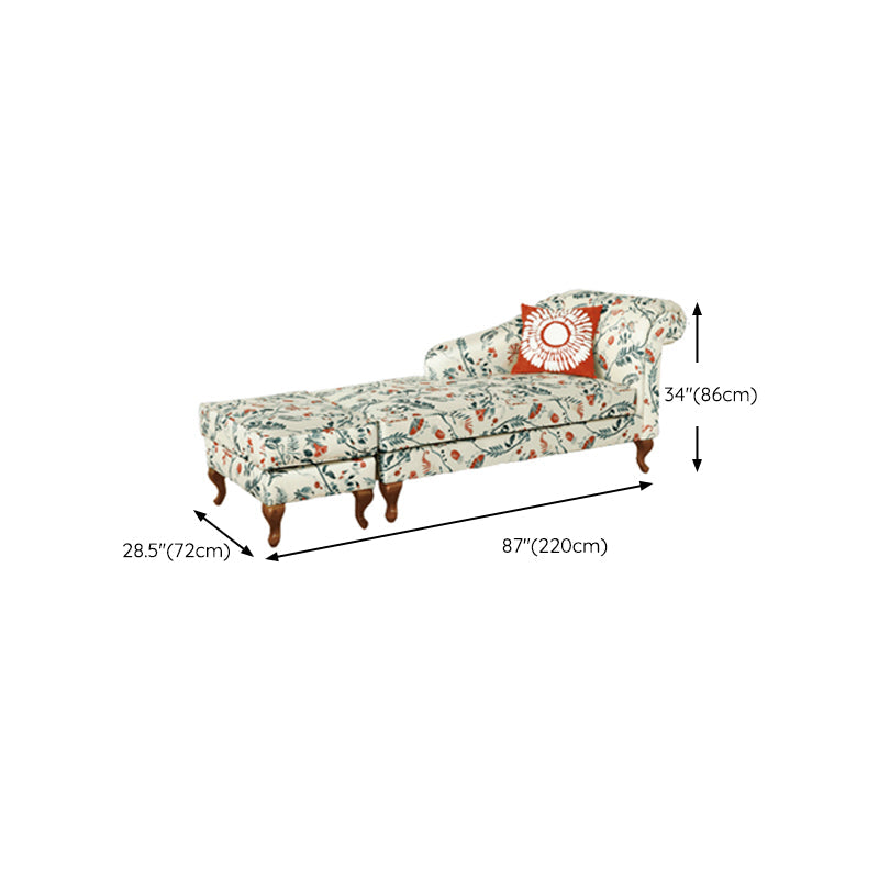 Modern Style Living Room Chaise Rolled Arms Upholstered Chaise Clearhalo 'Chairs & Seating' 'Chaise Lounge' 'chaise_lounge' 'furn' 'furn_chaise_lounge' 'Furniture' 'Living Room Furniture' 6776958