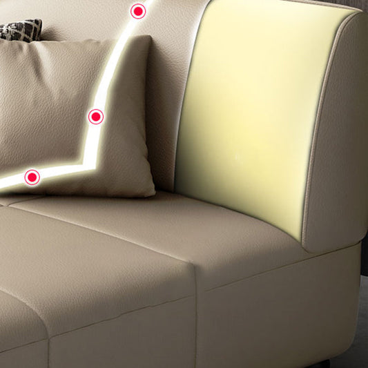 Modern Faux Leather Chaise Living Room Upholstered Chaise Lounge Clearhalo 'Chairs & Seating' 'Chaise Lounge' 'chaise_lounge' 'furn' 'furn_chaise_lounge' 'Furniture' 'Living Room Furniture' 6776970