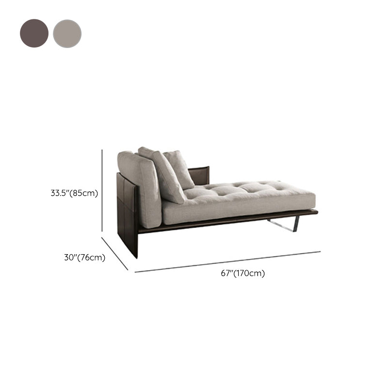Living Room Chaise Square Arms Modern Chaise Lounge with Upholster Clearhalo 'Chairs & Seating' 'Chaise Lounge' 'chaise_lounge' 'furn' 'furn_chaise_lounge' 'Furniture' 'Living Room Furniture' 6776991