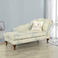 Living Room Upholstered Chaise Modern Style Rolled Arms Chaise Chaise Beige Right-Arm Chaise Clearhalo 'Chairs & Seating' 'Chaise Lounge' 'chaise_lounge' 'furn' 'furn_chaise_lounge' 'Furniture' 'Living Room Furniture' 6776993