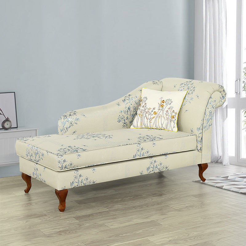 Living Room Upholstered Chaise Modern Style Rolled Arms Chaise Chaise Beige Right-Arm Chaise Clearhalo 'Chairs & Seating' 'Chaise Lounge' 'chaise_lounge' 'furn' 'furn_chaise_lounge' 'Furniture' 'Living Room Furniture' 6776993