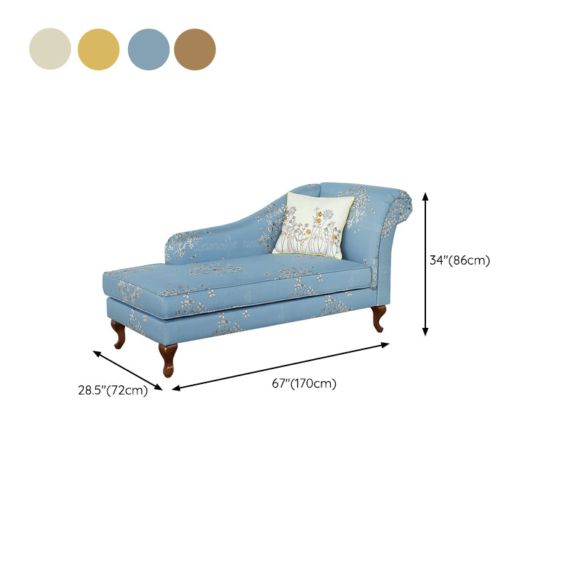 Living Room Upholstered Chaise Modern Style Rolled Arms Chaise Clearhalo 'Chairs & Seating' 'Chaise Lounge' 'chaise_lounge' 'furn' 'furn_chaise_lounge' 'Furniture' 'Living Room Furniture' 6777011