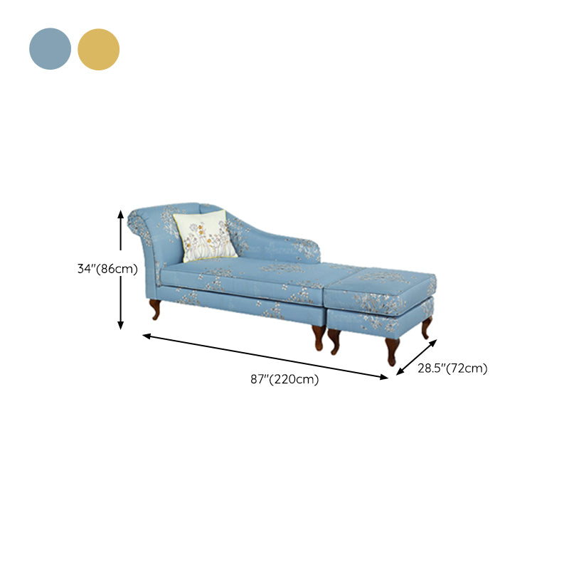 Living Room Upholstered Chaise Modern Style Rolled Arms Chaise Clearhalo 'Chairs & Seating' 'Chaise Lounge' 'chaise_lounge' 'furn' 'furn_chaise_lounge' 'Furniture' 'Living Room Furniture' 6777012