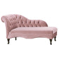 Living Room Rolled Arms Chaise Modern Style Velvet Chaise with Two Arms Pink Left-Arm Chaise Clearhalo 'Chairs & Seating' 'Chaise Lounge' 'chaise_lounge' 'furn' 'furn_chaise_lounge' 'Furniture' 'Living Room Furniture' 6777018
