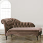 Living Room Rolled Arms Chaise Modern Style Velvet Chaise with Two Arms Brown Left-Arm Chaise Clearhalo 'Chairs & Seating' 'Chaise Lounge' 'chaise_lounge' 'furn' 'furn_chaise_lounge' 'Furniture' 'Living Room Furniture' 6777024