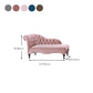Living Room Rolled Arms Chaise Modern Style Velvet Chaise with Two Arms Clearhalo 'Chairs & Seating' 'Chaise Lounge' 'chaise_lounge' 'furn' 'furn_chaise_lounge' 'Furniture' 'Living Room Furniture' 6777027