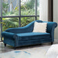 Chaise longue moderna da salotto con braccioli arrotolati e imbottita