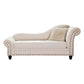 Chaise longue moderna da salotto con braccioli arrotolati e imbottita
