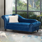 Chaise longue moderna da salotto con braccioli arrotolati e imbottita