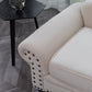 Chaise longue moderna da salotto con braccioli arrotolati e imbottita