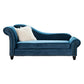 Chaise longue moderna da salotto con braccioli arrotolati e imbottita