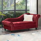 Chaise longue moderna da salotto con braccioli arrotolati e imbottita