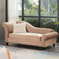 Chaise longue moderna da salotto con braccioli arrotolati e imbottita