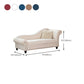 Chaise longue moderna da salotto con braccioli arrotolati e imbottita