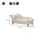 Chaise longue moderna da salotto con braccioli arrotolati e imbottita