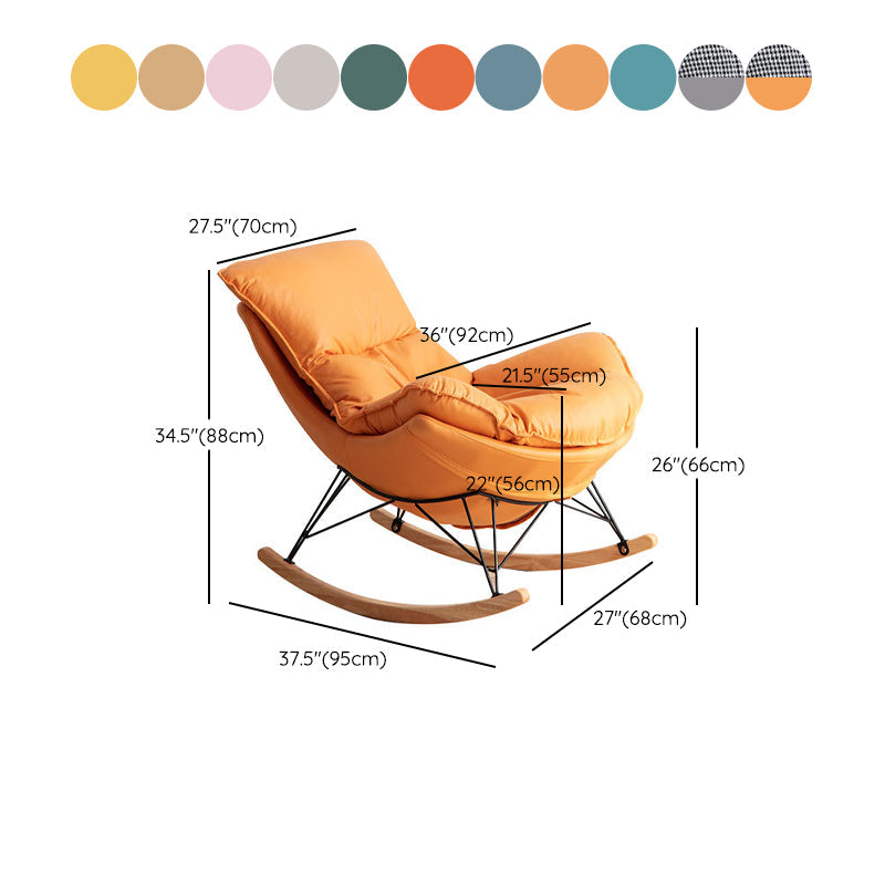 Chaise à bascule tissu chaise à bascule résistant aux grattements à forte à étsages avec ottoman