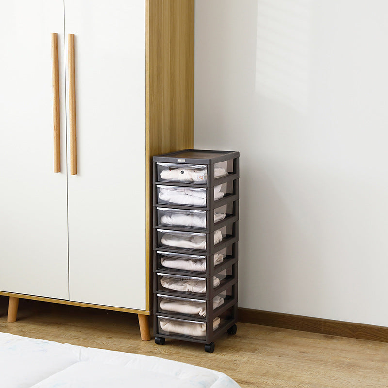 Modern Plastic File Cabinet Multi-Drawers Acrylic File Cabinet with Wheels Clearhalo 'Filing Cabinets' 'filling_cabinets' 'furn' 'furn_filling_cabinets' 'Furniture' 'Office Furniture' 6777482