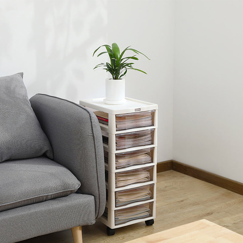 Modern Plastic File Cabinet Multi-Drawers Acrylic File Cabinet with Wheels Clearhalo 'Filing Cabinets' 'filling_cabinets' 'furn' 'furn_filling_cabinets' 'Furniture' 'Office Furniture' 6777485