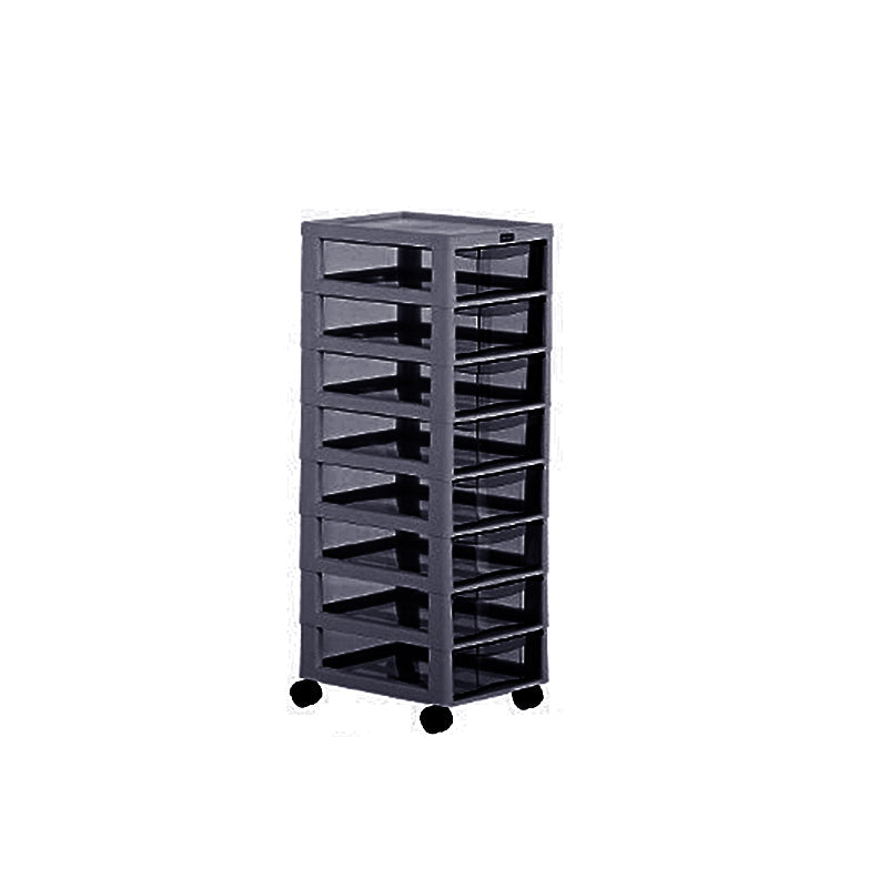 Modern Plastic File Cabinet Multi-Drawers Acrylic File Cabinet with Wheels Brown 8 Clearhalo 'Filing Cabinets' 'filling_cabinets' 'furn' 'furn_filling_cabinets' 'Furniture' 'Office Furniture' 6777486