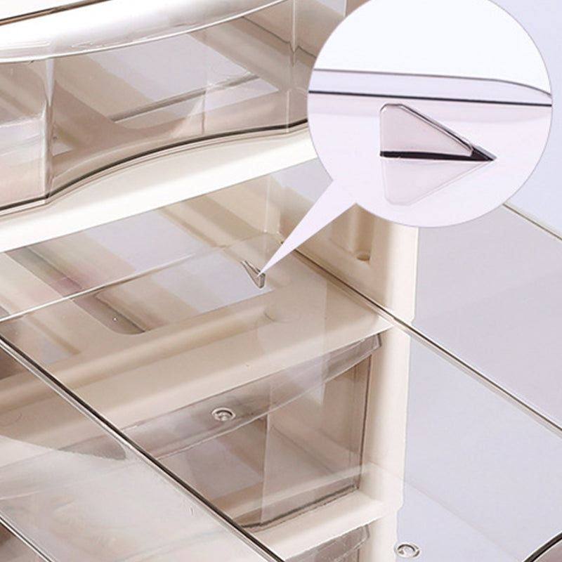 Modern Plastic File Cabinet Multi-Drawers Acrylic File Cabinet with Wheels Clearhalo 'Filing Cabinets' 'filling_cabinets' 'furn' 'furn_filling_cabinets' 'Furniture' 'Office Furniture' 6777489