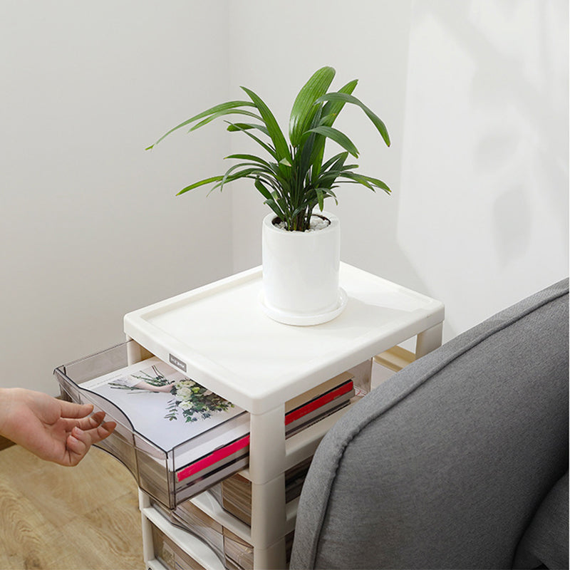 Modern Plastic File Cabinet Multi-Drawers Acrylic File Cabinet with Wheels Clearhalo 'Filing Cabinets' 'filling_cabinets' 'furn' 'furn_filling_cabinets' 'Furniture' 'Office Furniture' 6777491