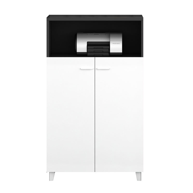 Contemporary File Cabinet Solid Wood Frame Lateral File Cabinet Office 31"L x 16"W x 47"H Black White Clearhalo 'Filing Cabinets' 'filling_cabinets' 'furn' 'furn_filling_cabinets' 'Furniture' 'Office Furniture' 6777506