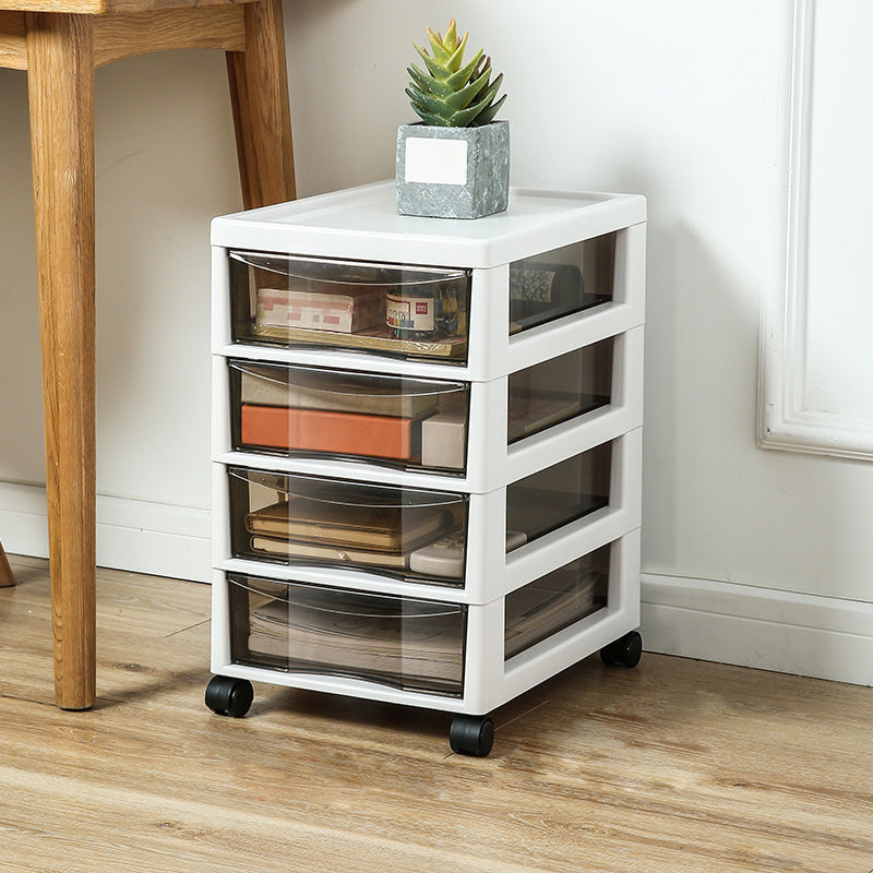 Mobile moderno per file acrilico in plastica in plastica mobile in acrilico con ruote