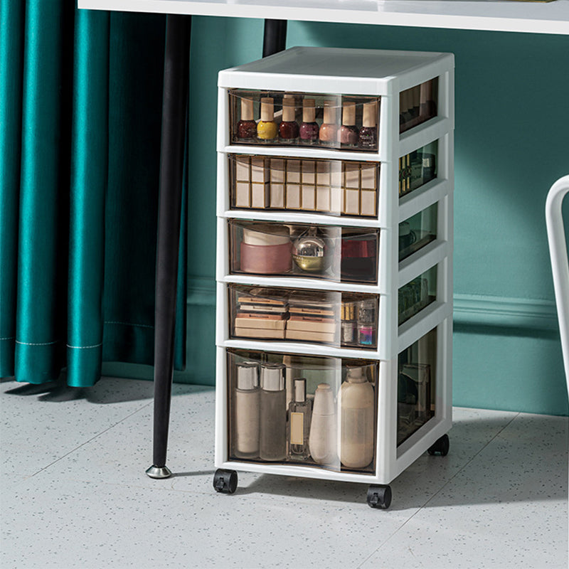 Mobile moderno per file acrilico in plastica in plastica mobile in acrilico con ruote