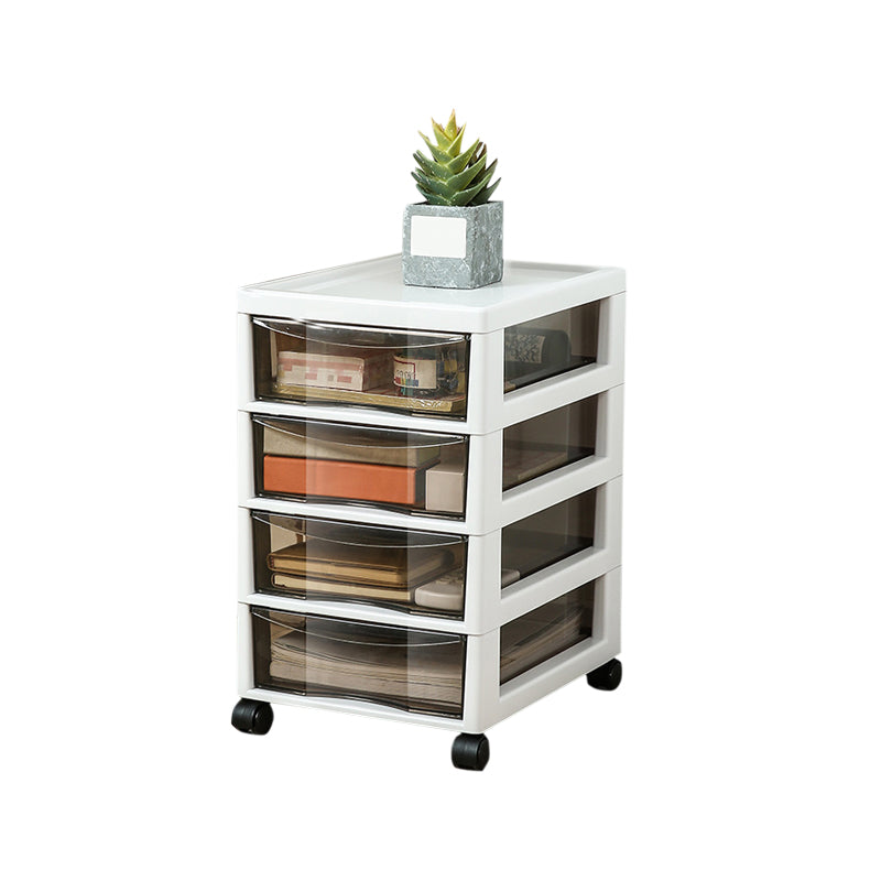 Mobile moderno per file acrilico in plastica in plastica mobile in acrilico con ruote