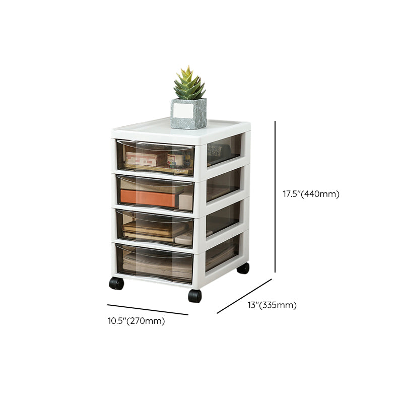 Mobile moderno per file acrilico in plastica in plastica mobile in acrilico con ruote