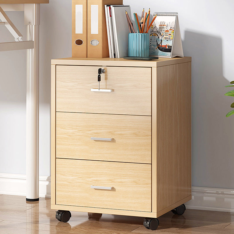 Nordic Style Vertical File Cabinet Wood Filing Cabinet for Home Office Natural 3 Door Not Included Clearhalo 'Filing Cabinets' 'filling_cabinets' 'furn' 'furn_filling_cabinets' 'Furniture' 'Office Furniture' 6777532