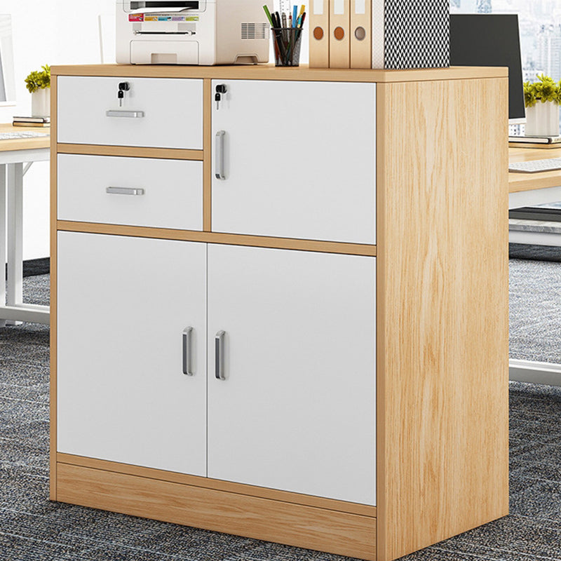 Nordic Style Vertical File Cabinet Wood Filing Cabinet for Home Office Natural 2 3 Clearhalo 'Filing Cabinets' 'filling_cabinets' 'furn' 'furn_filling_cabinets' 'Furniture' 'Office Furniture' 6777536