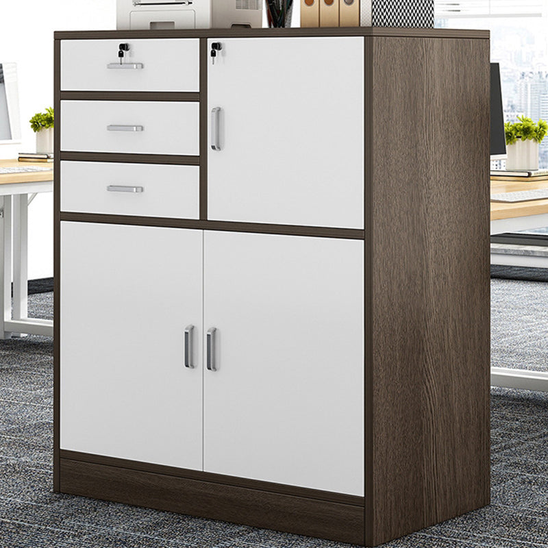 Nordic Style Vertical File Cabinet Wood Filing Cabinet for Home Office Brown 3 3 Clearhalo 'Filing Cabinets' 'filling_cabinets' 'furn' 'furn_filling_cabinets' 'Furniture' 'Office Furniture' 6777538