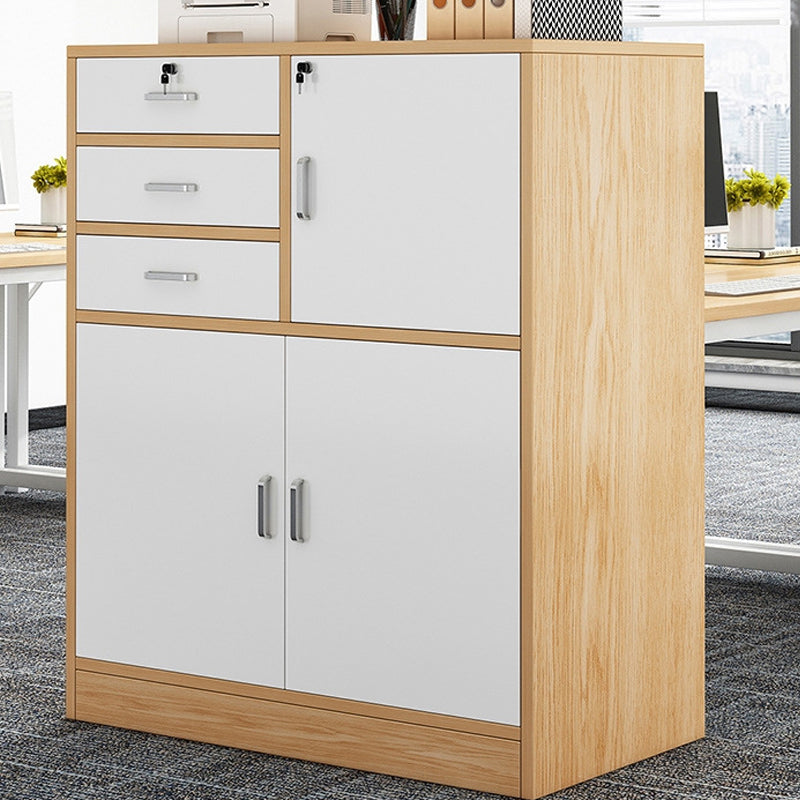 Nordic Style Vertical File Cabinet Wood Filing Cabinet for Home Office Natural 3 3 Clearhalo 'Filing Cabinets' 'filling_cabinets' 'furn' 'furn_filling_cabinets' 'Furniture' 'Office Furniture' 6777540